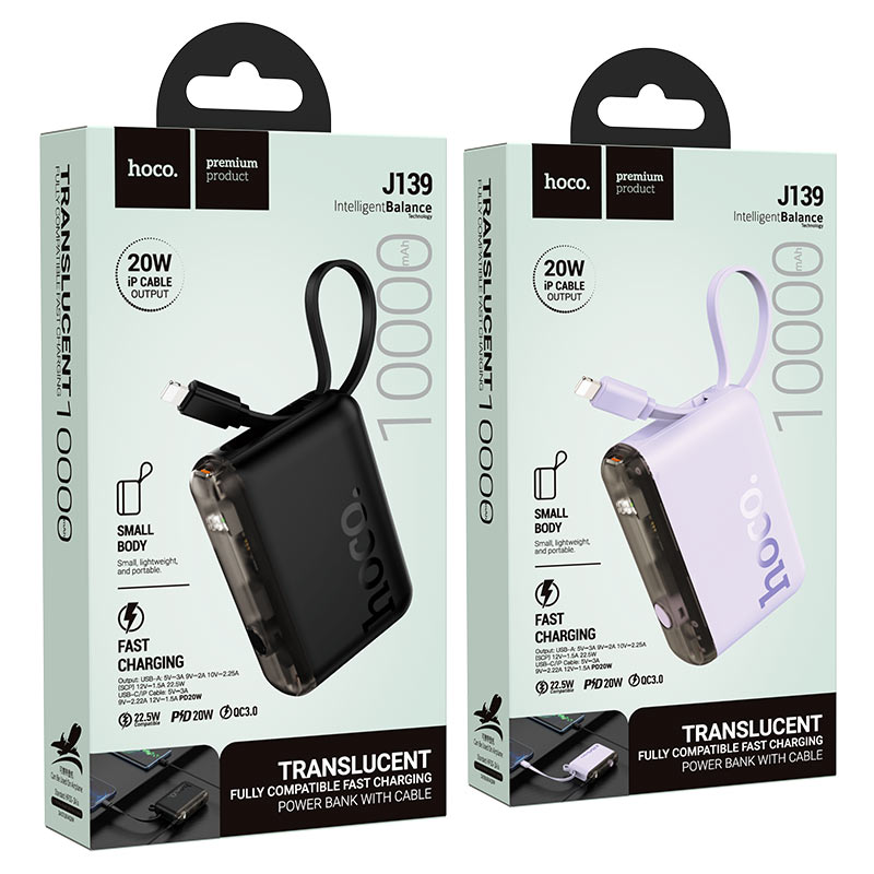 Power bank “J139 Hero” 22.5W + PD20W 10000mAh iP ver.