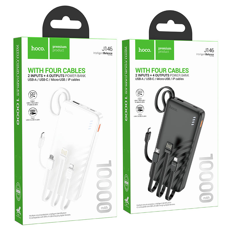 Power bank “J146 Night tide” 4 cables 10000mAh