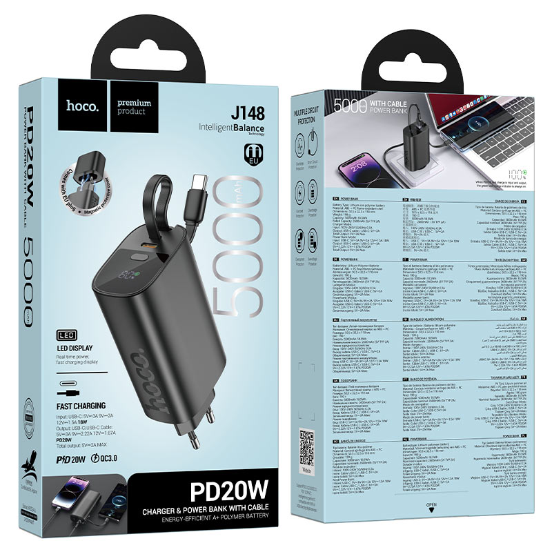 Power bank “J148 Handy” PD20W 5000mAh EU plug