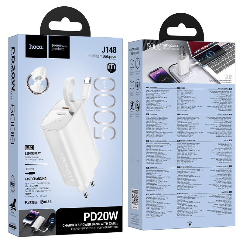 Power bank “J148 Handy” PD20W 5000mAh EU plug