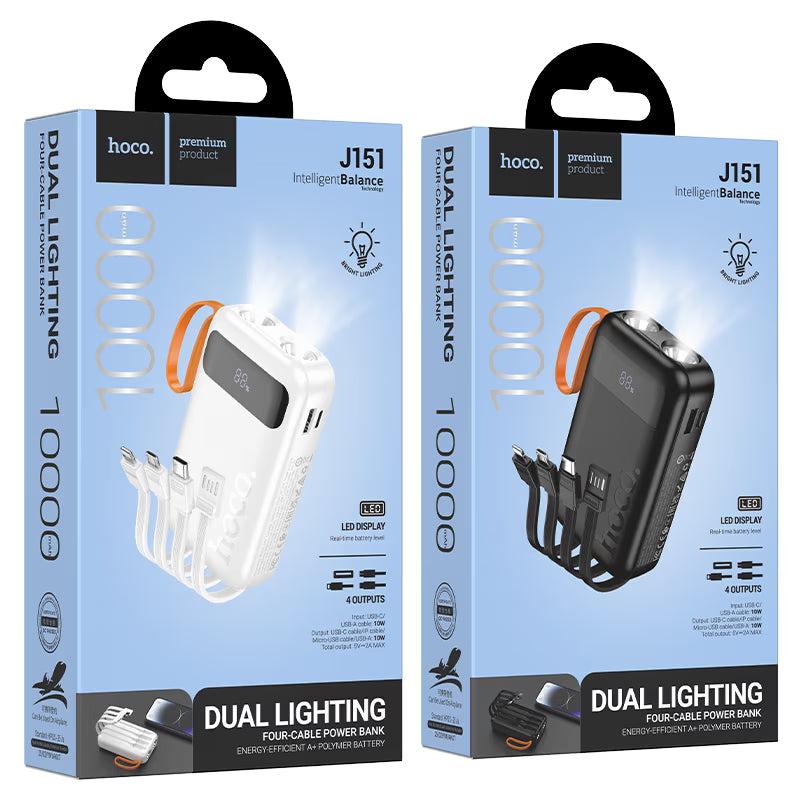 Power bank “J151 Spirit” 10W 4 cables 10000mAh