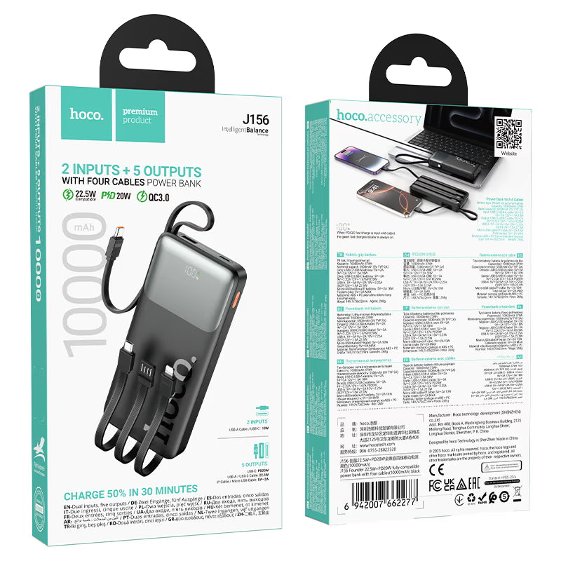 Power bank “J156 Founder” 22.5W + PD20W 10000mAh
