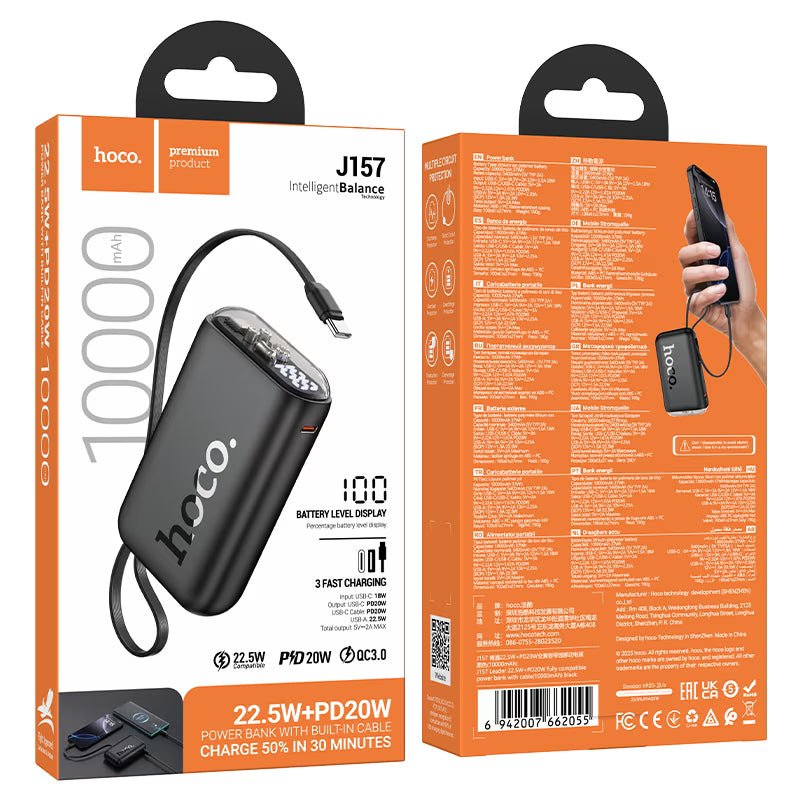 Power bank “J157 Leader” 22.5W + PD20W 10000mAh
