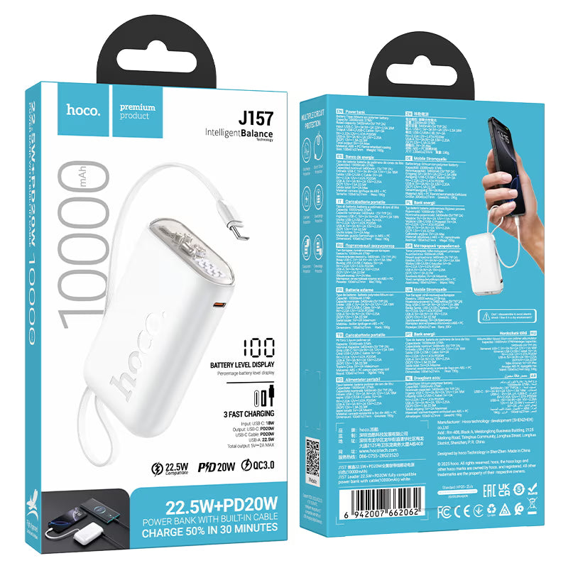 Power bank “J157 Leader” 22.5W + PD20W 10000mAh