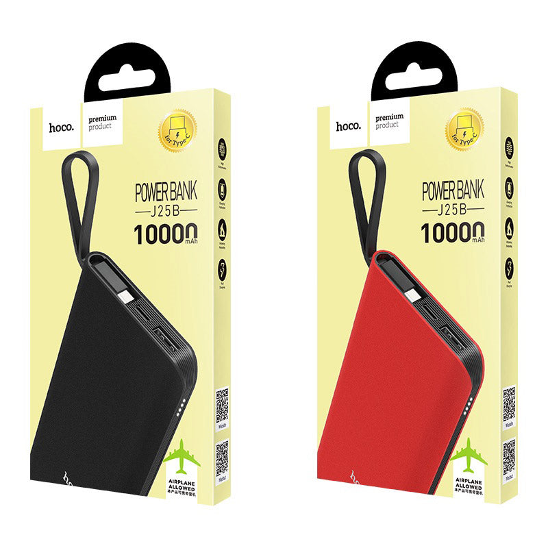 Power bank “J25B New power” 10000mAh single USB built-in Type-C cable