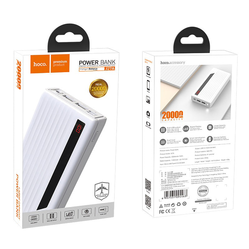 Power bank “J27A Wide energy” 20000mAh dual USB output
