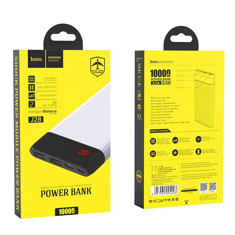 Power bank “J28 Shock power” 10000mAh dual USB output