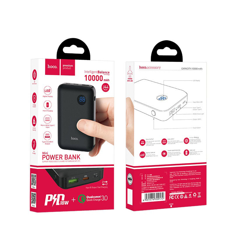 Power bank “J44” 10000mAh USB QC3.0 & Type-C PD output
