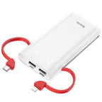 Power bank “J67 Rill” 10000mAh with built-in cables