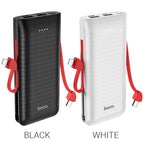 Power bank “J67 Rill” 10000mAh with built-in cables