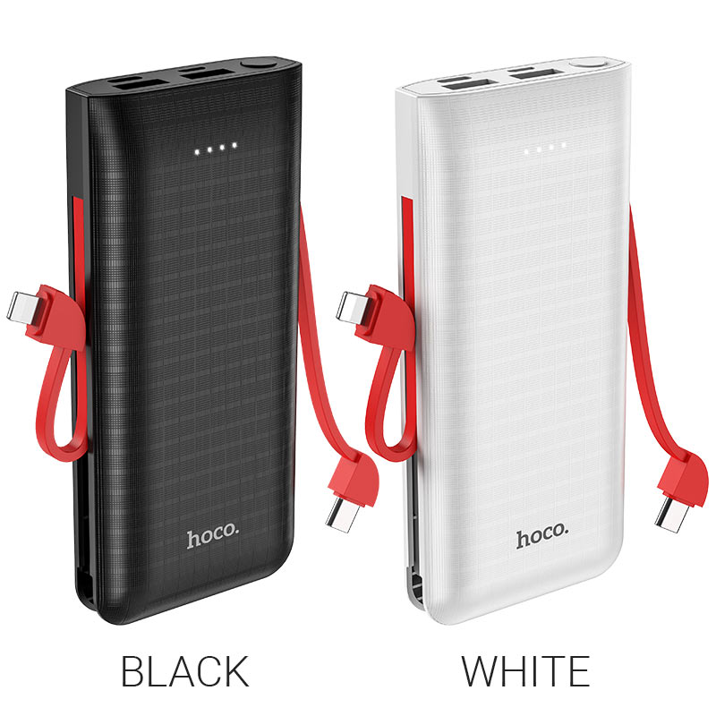 Power bank “J67 Rill” 10000mAh with built-in cables