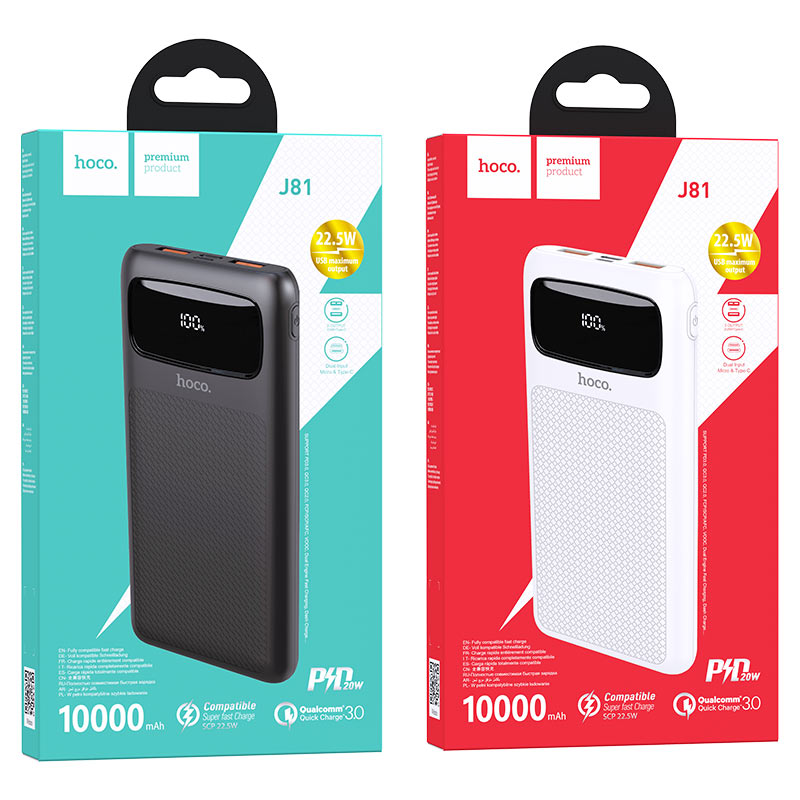 Power bank “J81 Fast Way” 22.5W 10000mAh