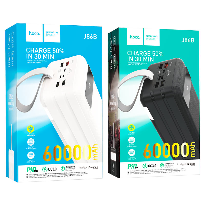 Power bank “J86B Electric” 22.5W 60000mAh