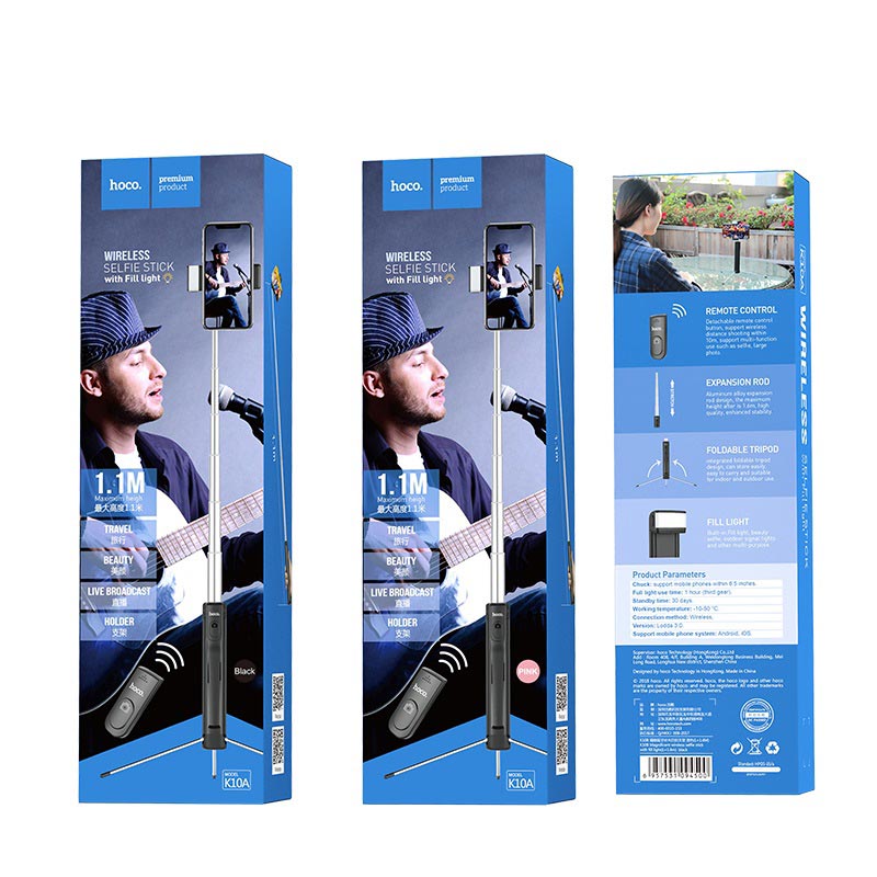 Selfie stick “K10A Magnificent” wireless monopod remote control