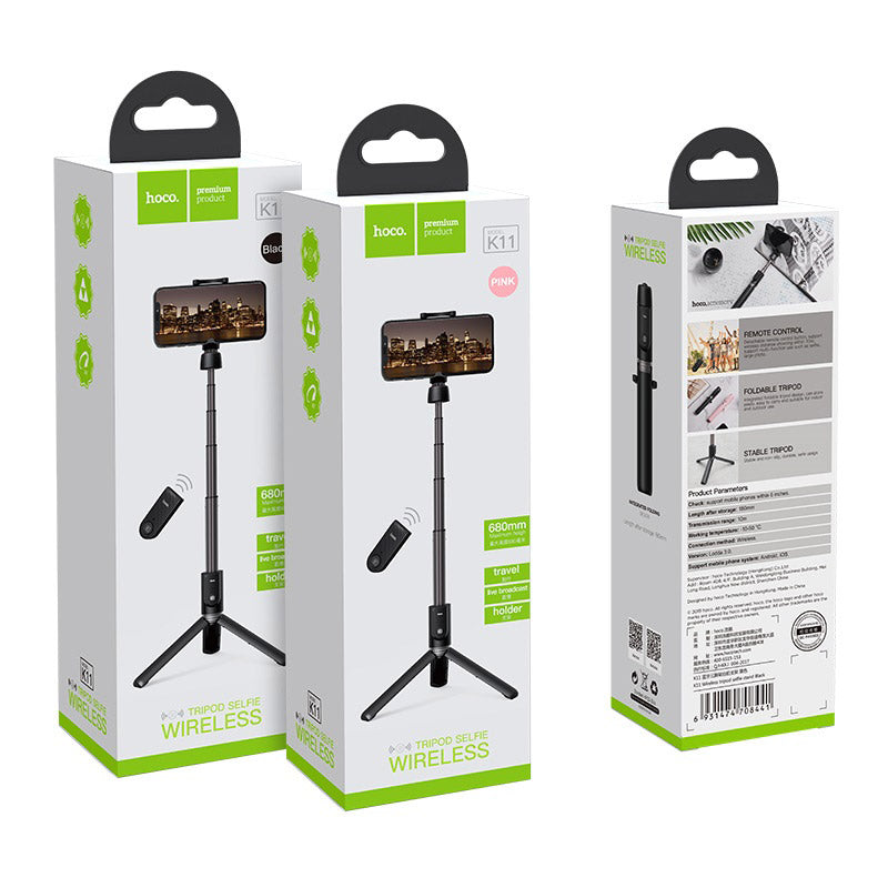 Selfie stick “K11” wireless tripod remote control