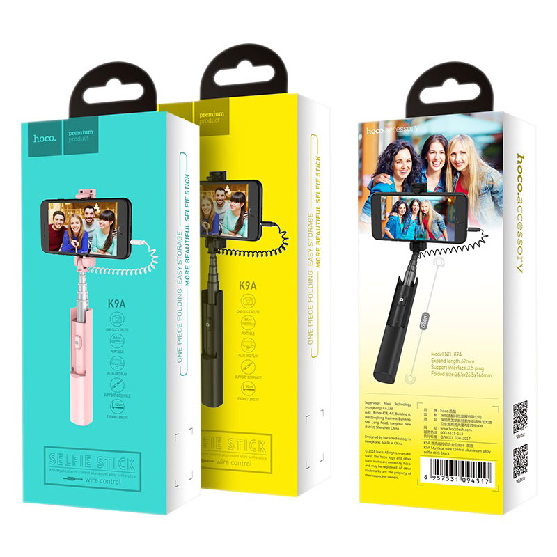 Selfie stick “K9A Mystical” 3.5mm jack wired monopod