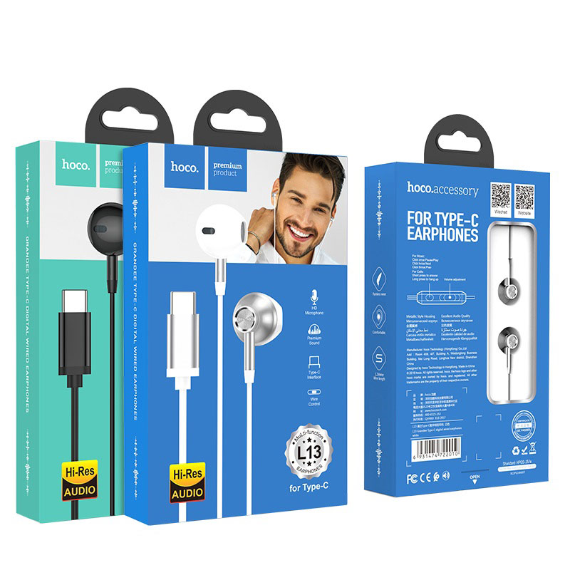 Wired earphones Type-C “L13 Grandee” with mic