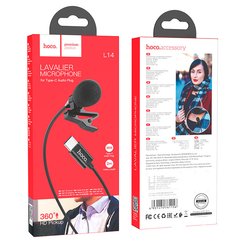 Microphone “L14” lavalier for Type-C