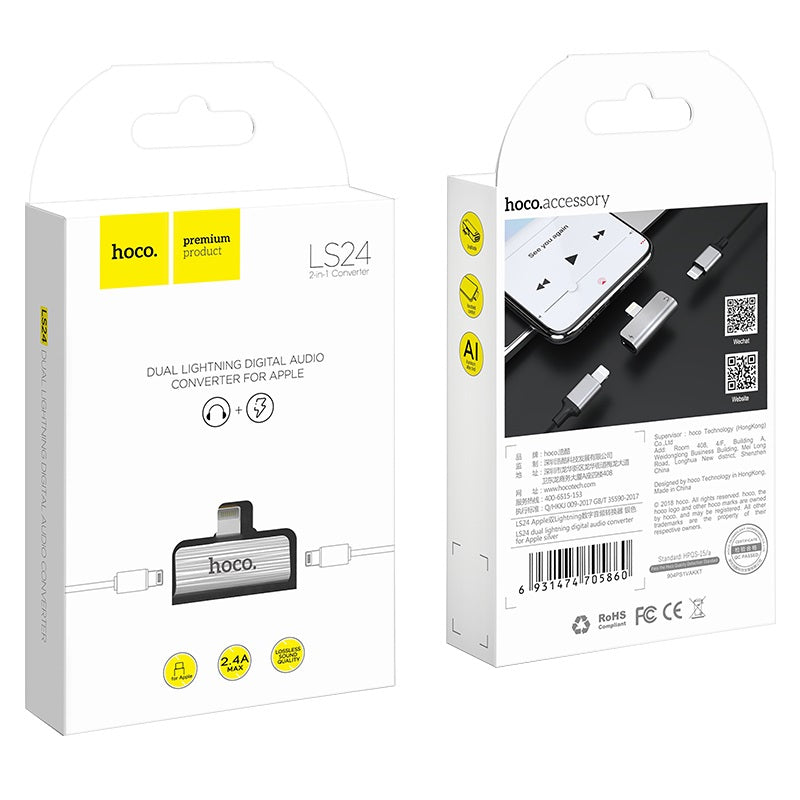 Adapter dual Lightning “LS24” audio converter