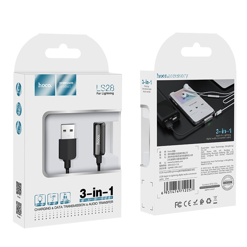 Audio conversion cable “LS28” adapter for Lightning