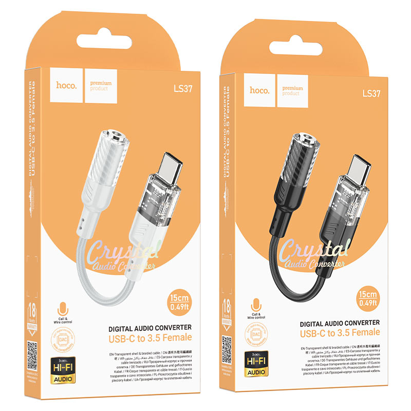 Adapter Type-C to 3.5mm “LS37 Spirit” audio converter