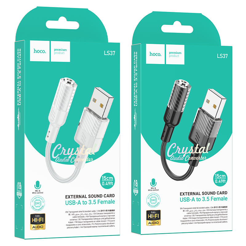 Adapter USB-A to 3.5mm “LS37 Spirit” audio converter