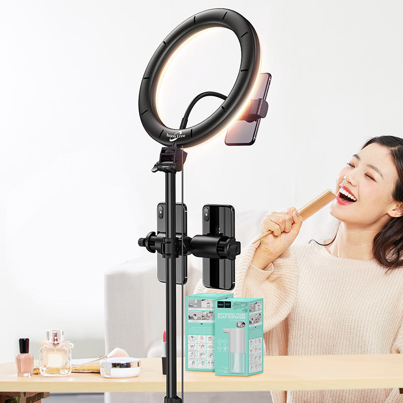 Tabletop holder “LV02 Aesthetic light” for live broadcast
