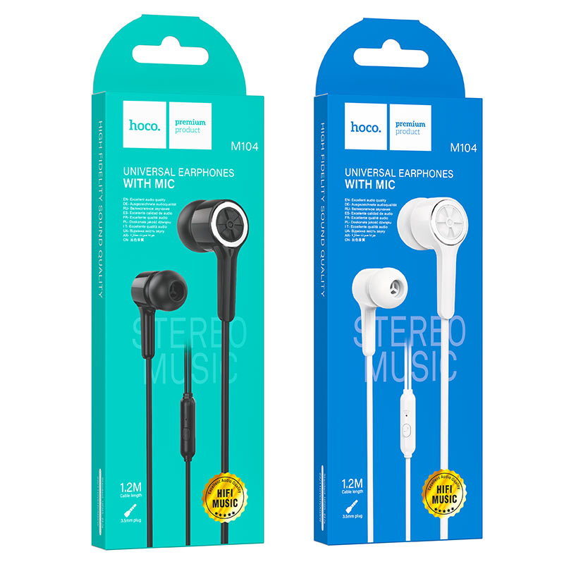 Wired earphones 3.5mm “M104 Gamble” with mic