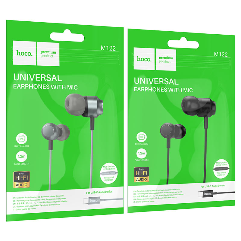 Wired earphones Type-C “M122 Power” with mic