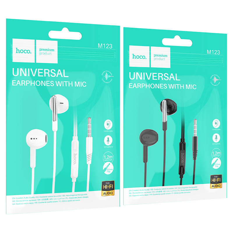 Wired earphones 3.5mm “M123 Glory” with mic