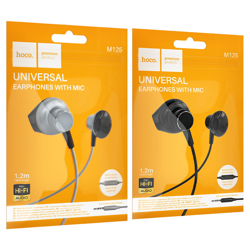 Wired earphones 3.5mm “M125 Smart” with mic