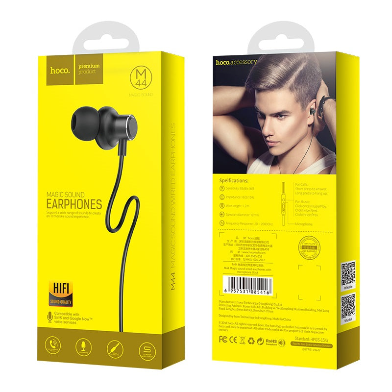 Wired earphones 3.5mm “M44 Magic sound” with microphone