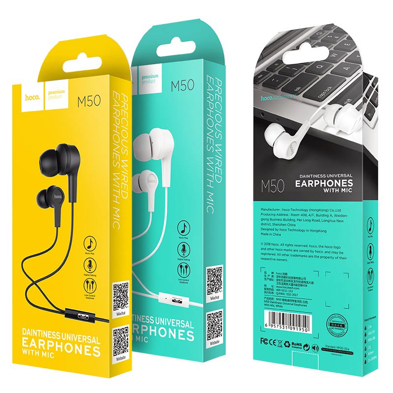 Wired earphones “M50 Daintiness” universal with mic
