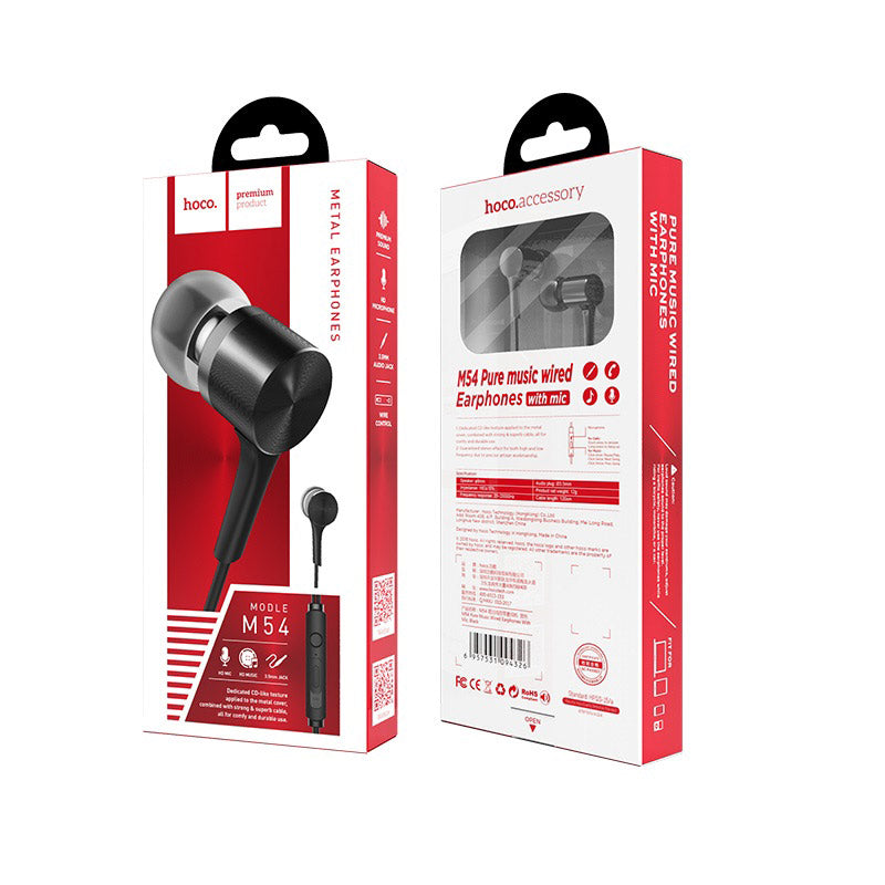 Wired earphones 3.5mm “M54 Pure music” with microphone