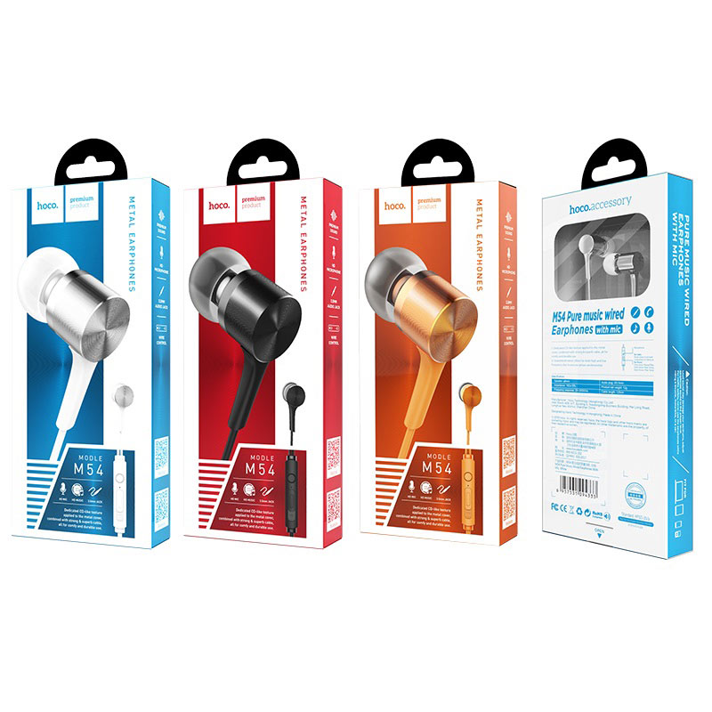 Wired earphones 3.5mm “M54 Pure music” with microphone