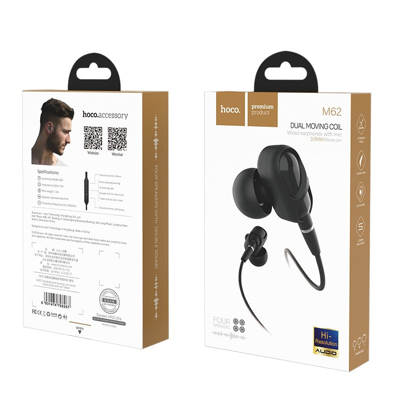 Wired earphones 3.5mm “M62 Dazzling” with microphone