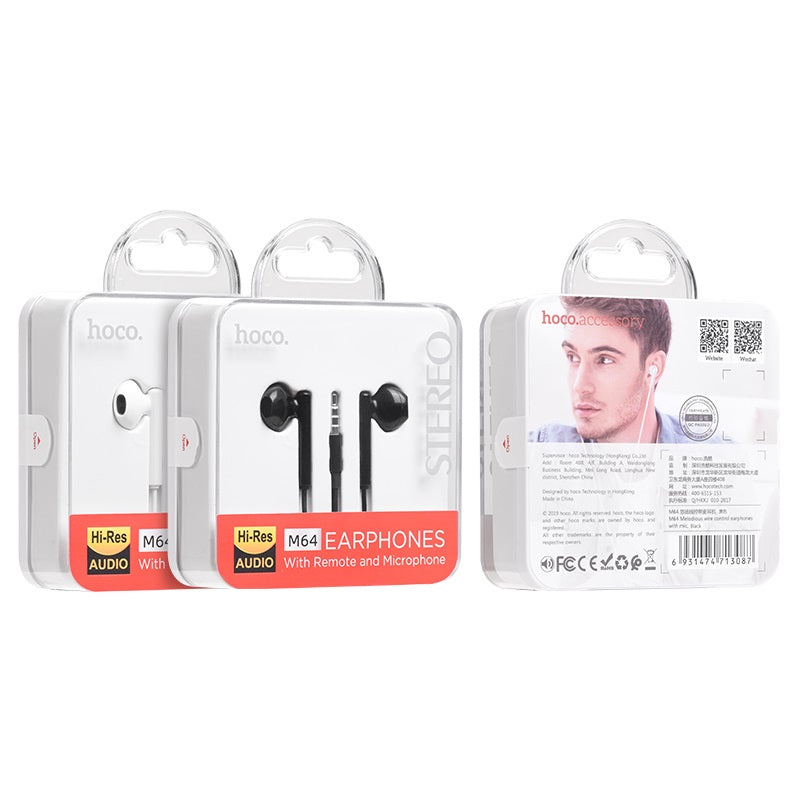 Wired earphones 3.5mm “M64 Melodious” with microphone