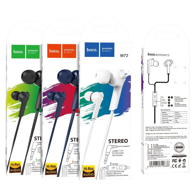 Wired earphones 3.5mm “M72 Admire” with mic