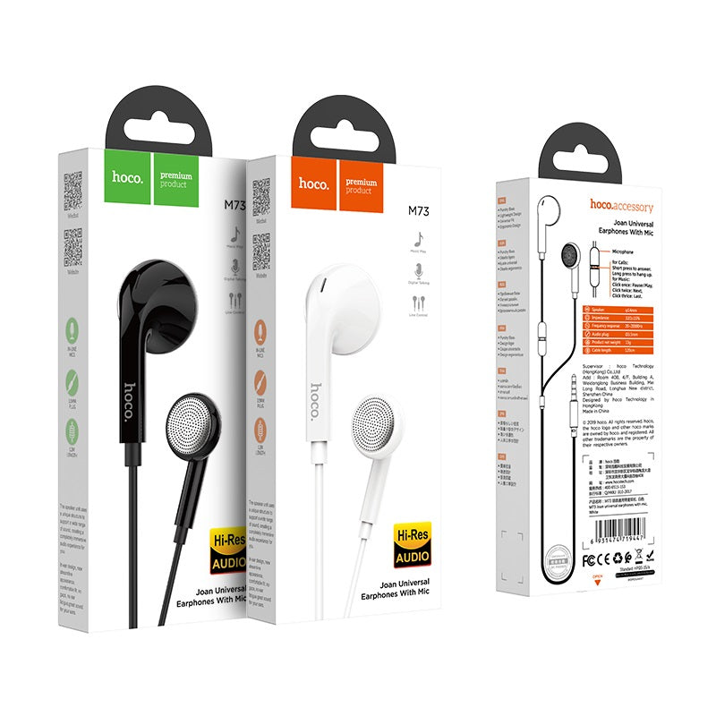 Wired earphones 3.5mm “M73 Joan” with mic