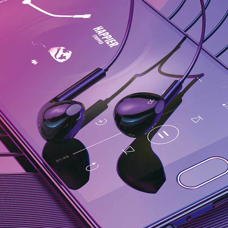 Wired earphones 3.5mm “M80 Original series” with mic (set 20pcs)