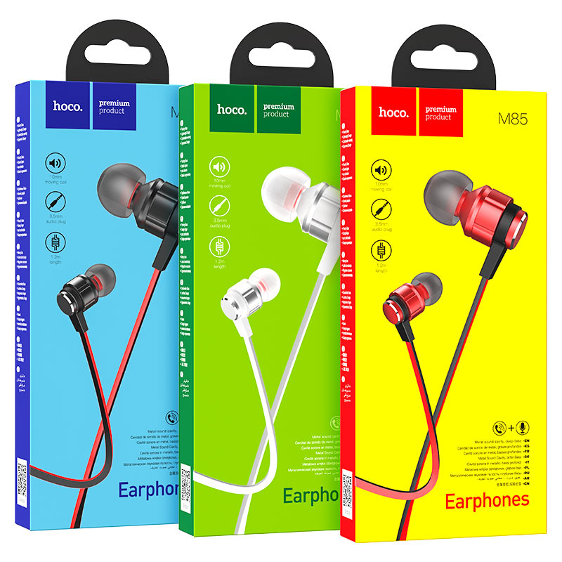 Wired earphones 3.5mm “M85 Platinum” with mic