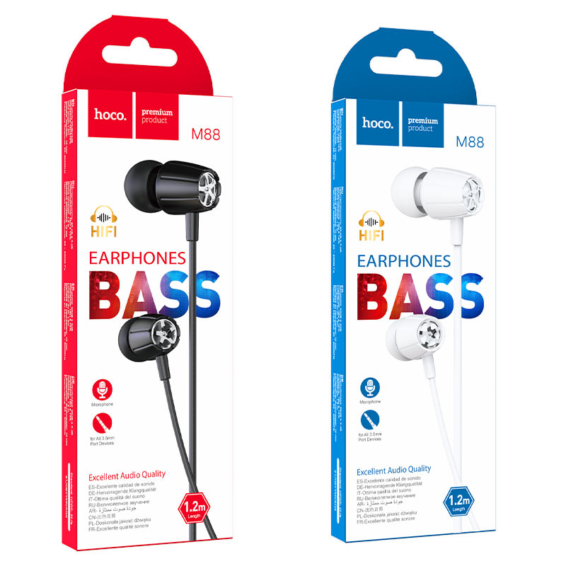 Wired earphones 3.5mm “M88 Graceful” with mic