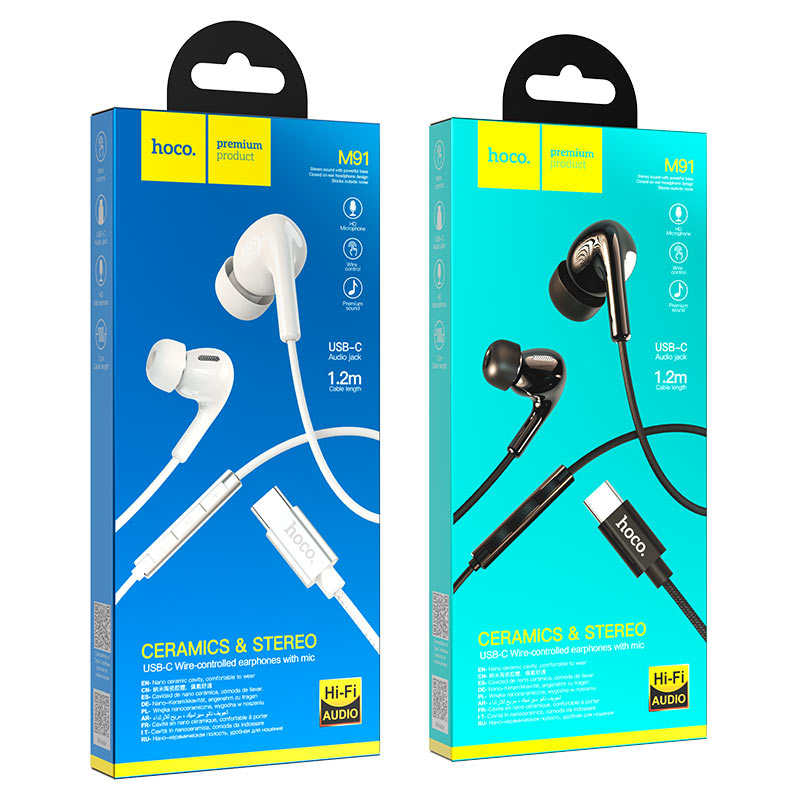 Wired earphones Type-C “M91 Shelly” with mic