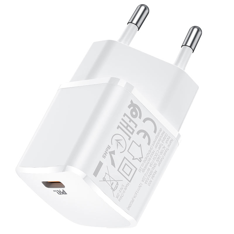Wall charger “N10 Starter” single port PD20W EU set with cable