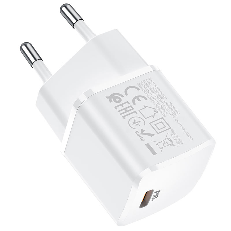 Wall charger “N10 Starter” single port PD20W EU set with cable