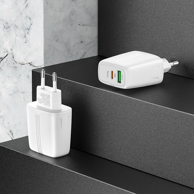 Wall charger “N11 Powerful” PD20W + QC3.0 EU set with cable