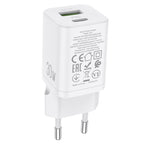 Wall charger “N13 Bright” PD30W + QC3.0 EU set with cable