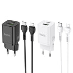 Wall charger “N13 Bright” PD30W + QC3.0 EU set with cable