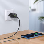 Wall charger “N13 Bright” PD30W + QC3.0 EU set with cable