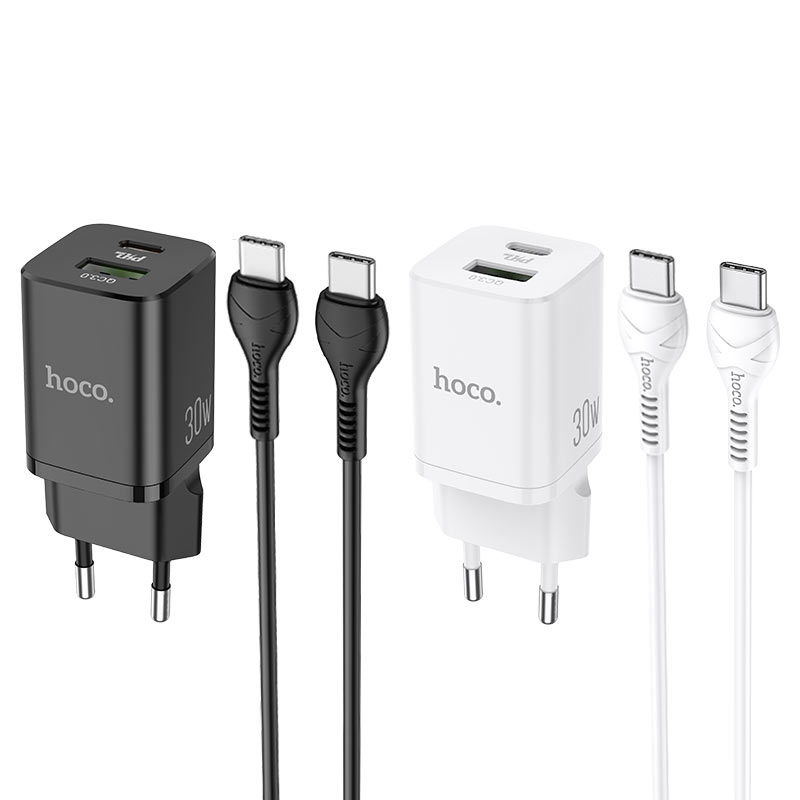 Wall charger “N13 Bright” PD30W + QC3.0 EU set with cable
